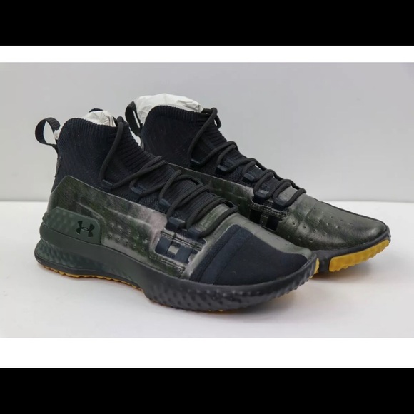 Under Armour Project Rock 1 Camo Green Shoes - Picture 2 of 7